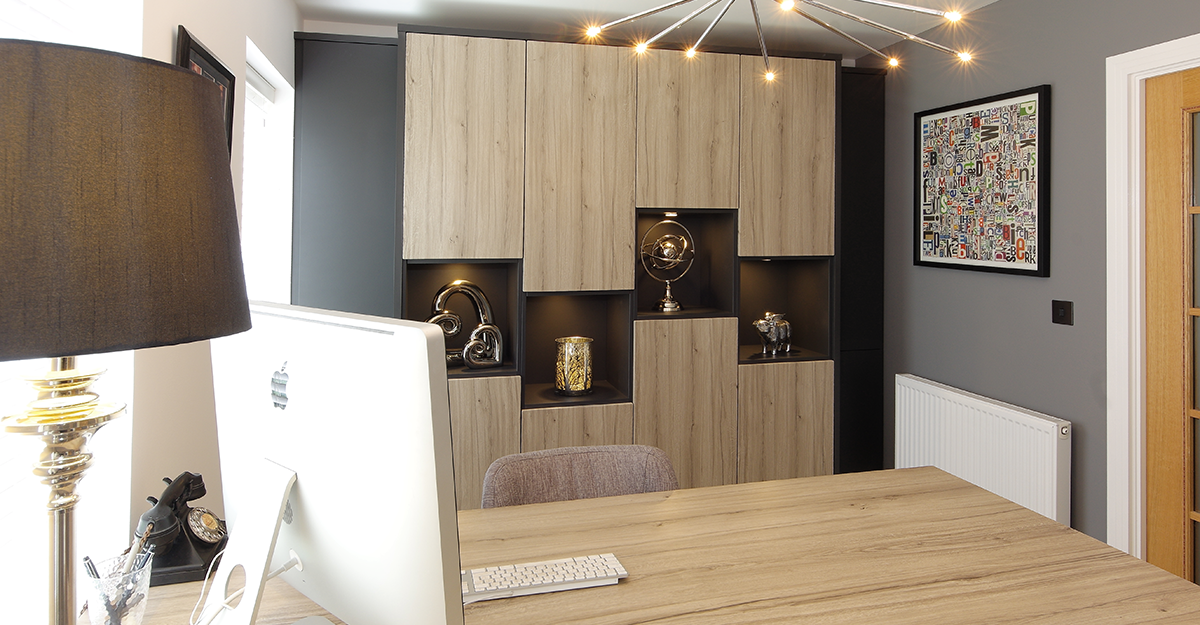matt dark grey & oak study maidstone kent